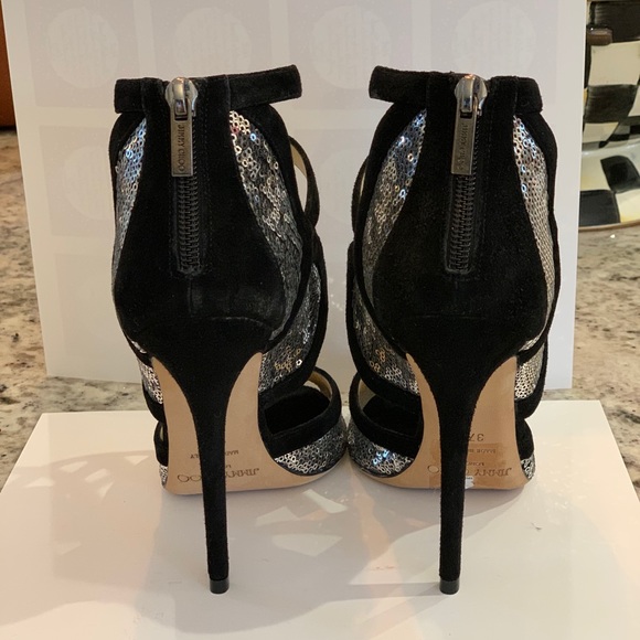 Jimmy choo temptress black suede shoes bling! - Picture 3 of 9